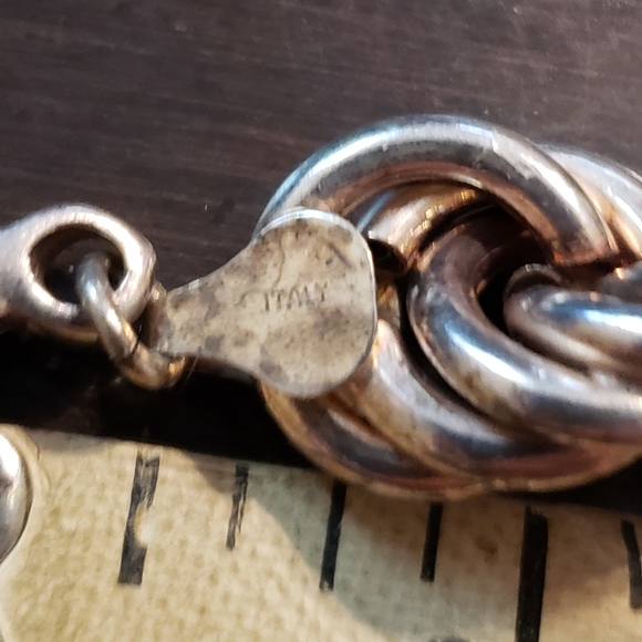 Vintage 925 Sterling Silver Rope Necklace - Picture 5 of 6